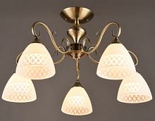 Люстра потолочная пятирожковая Мелодия Света Е27 220В 40Вт Медь картинка 